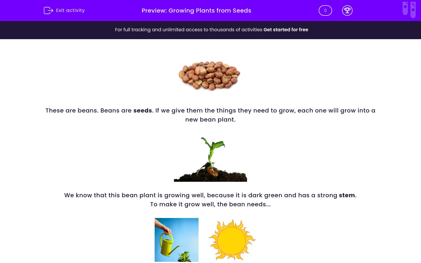 Explore What Plants Need To Grow Worksheet EdPlace