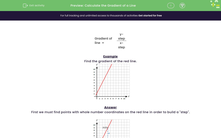 'Calculate the Gradient of a Line' worksheet