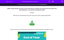 'Assessment: End of Year' worksheet
