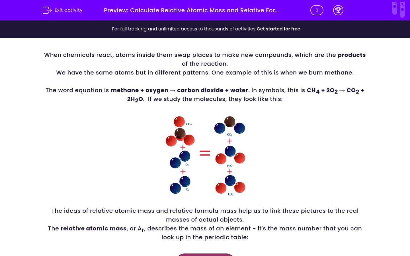 Calculate Relative Atomic Mass And Relative Formula Mass Worksheet Edplace 9452