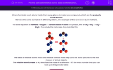 'Calculate Relative Atomic Mass and Relative Formula Mass' worksheet
