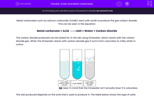 'Acids and Metal Carbonates' worksheet