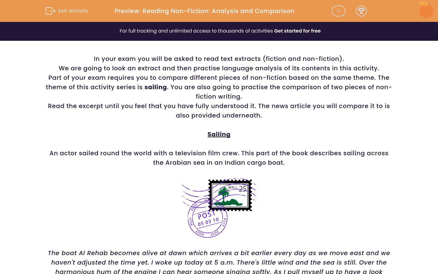 Reading Non-Fiction: Analysis and Comparison Worksheet - EdPlace