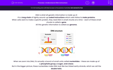 'Understand DNA Extraction' worksheet