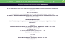'Use and Apply Multiplication Facts to Solve Problems 2' worksheet