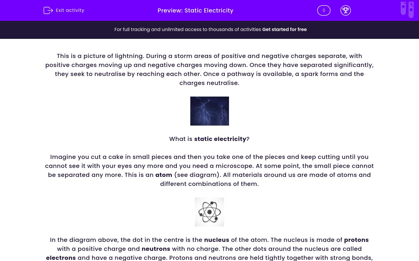 Explain Static Electricity and Electric Fields Worksheet EdPlace