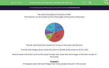 'Ratio and Proportion: Reading a Pie Chart (2)' worksheet