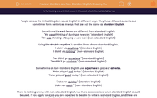 'Know the Difference Between Standard and Non-Standard English' worksheet
