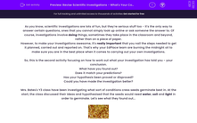 'Revise Scientific Investigations - What's Your Conclusion? ' worksheet