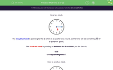 'Tell the Time: Quarter To and Quarter Past' worksheet