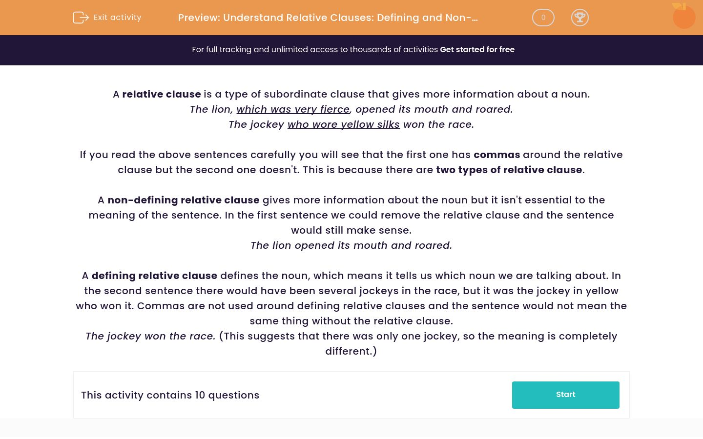 Distinguish Between Defining and Non-Defining Relative Clauses ...