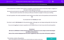 'GCSE Chemistry Paper 2 Higher Practice Paper in the Style of AQA Separate Sciences' worksheet