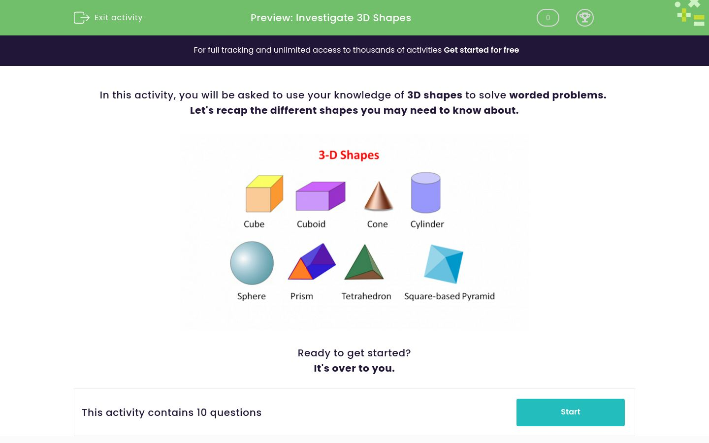 3d Shape Problem Solving Investigate 3D Shapes Worksheet - EdPlace