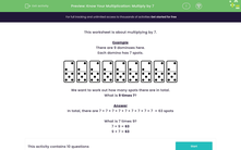 'Know Your Multiplication: Multiply by 7' worksheet