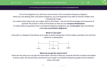 'Interpret and Construct Box Plots' worksheet