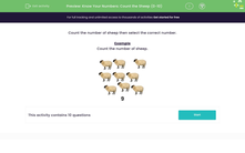 'Count Sheep Up to 10' worksheet