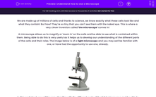 'Understand How to Use a  Microscope' worksheet