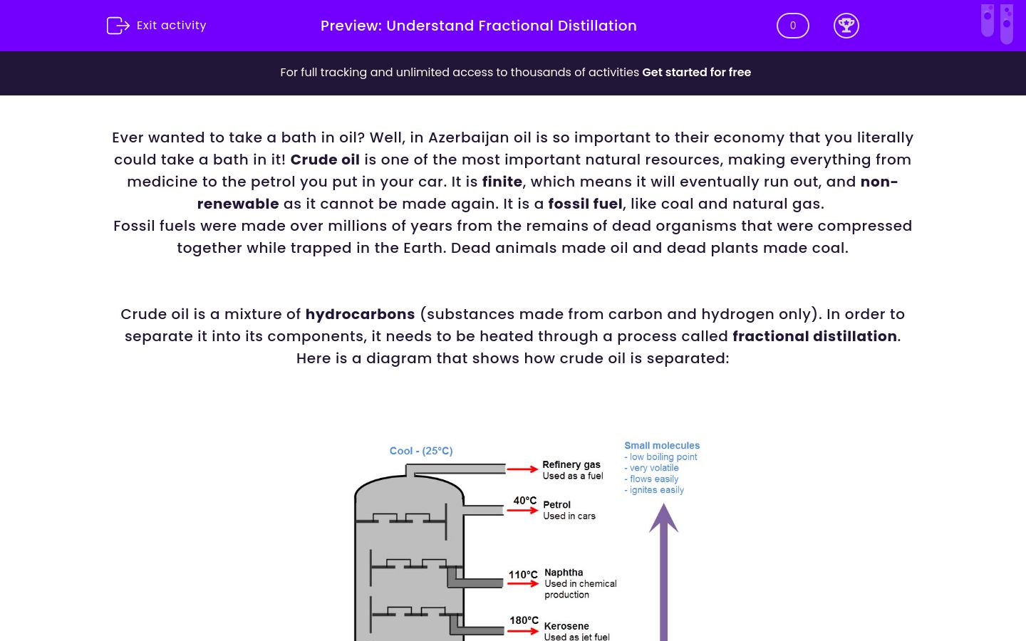 Understand Fractional Distillation Worksheet - EdPlace