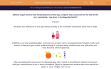 'Assessment: Back-to-school (Y1)' worksheet