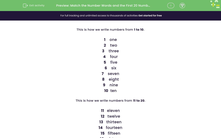 'Match the Number Words and the First 20 Numbers (1)' worksheet