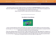'Interesting Phrases: The Wind in the Willows 3' worksheet
