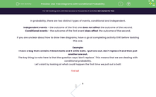 'Use Tree Diagrams with Conditional Probability' worksheet