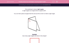 'Know Your 2D Shapes: Counting Right Angles' worksheet