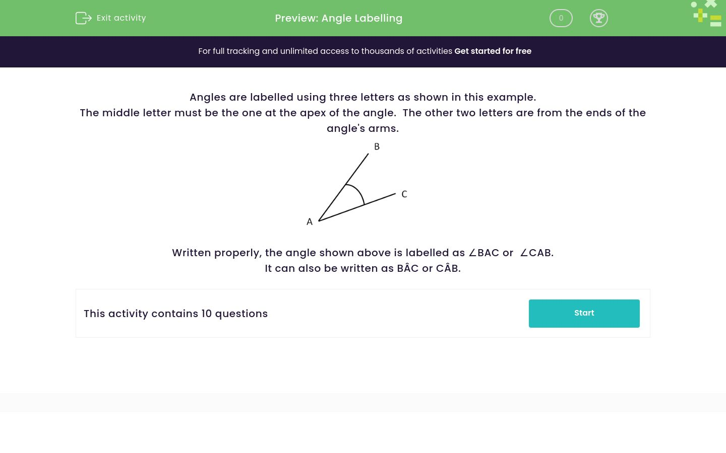 Label Angles Correctly Worksheet - EdPlace