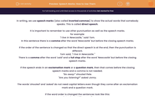 'Practise Using Speech Marks Correctly' worksheet