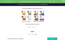 'Review Your Numbers: 2, 3 and 4' worksheet