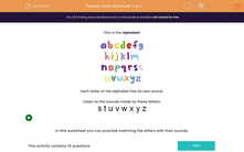 'Know the Sound: s to z' worksheet