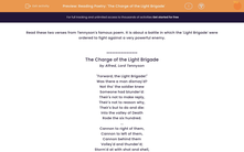 'Reading Poetry: 'The Charge of the Light Brigade'' worksheet