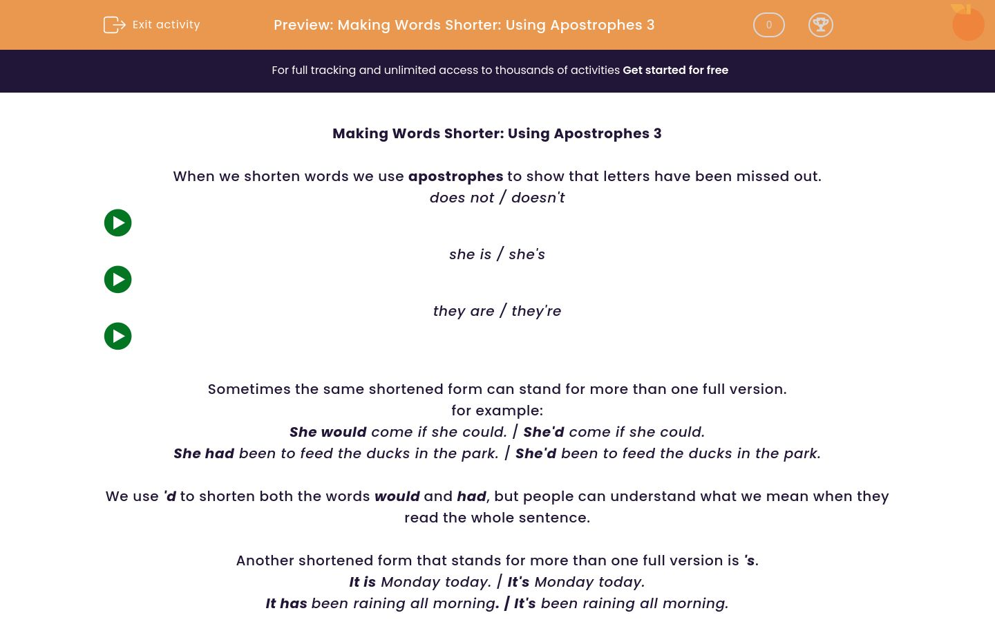 Making Words Shorter Using Apostrophes 3 Worksheet EdPlace