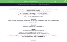 'Understand the Rule for Divisibility by 11' worksheet