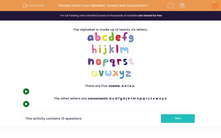 'Know Your Alphabet: Vowels and Consonants 1' worksheet