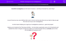 'Understand How to Carry Out Investigations 2' worksheet