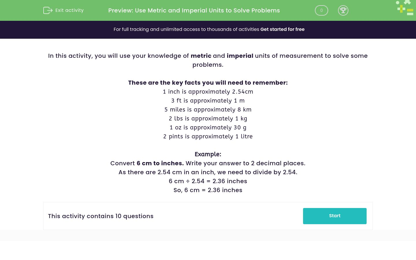 Use Metric And Imperial Units To Solve Problems Worksheet EdPlace   Worksheet 1632185174 