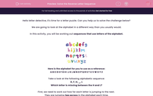 'Solve the Reverse Letter Sequence' worksheet