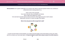 'Demonstrate Understanding of Word Problems' worksheet