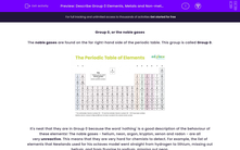 'Describe Group 0 Elements, Metals and Non-metals' worksheet