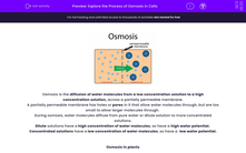 'Explore the Process of Osmosis in Cells' worksheet