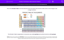 'The Periodic Table: Reaction Patterns' worksheet