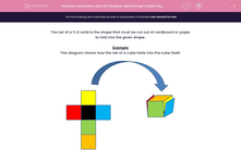 'Geometry and 3D Shapes: Identifying Cuboid Nets (1)' worksheet