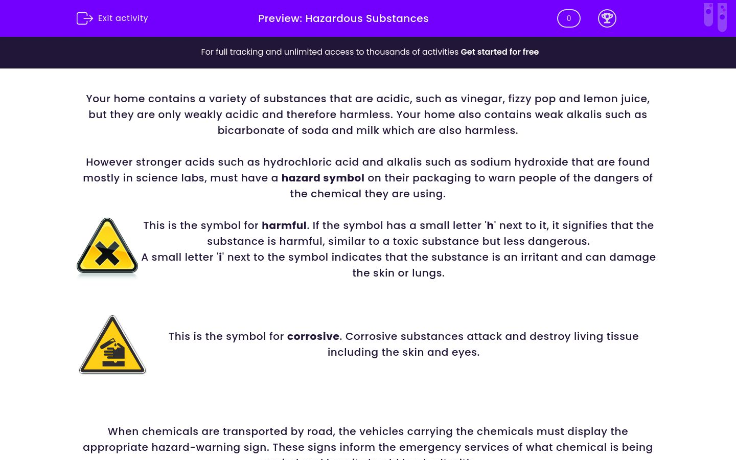 Investigate Hazardous Substances Worksheet EdPlace