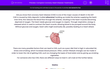 'Compare Coronary Heart Disease Treatments' worksheet