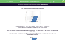 'Geometry: Coordinate Shapes (2)' worksheet