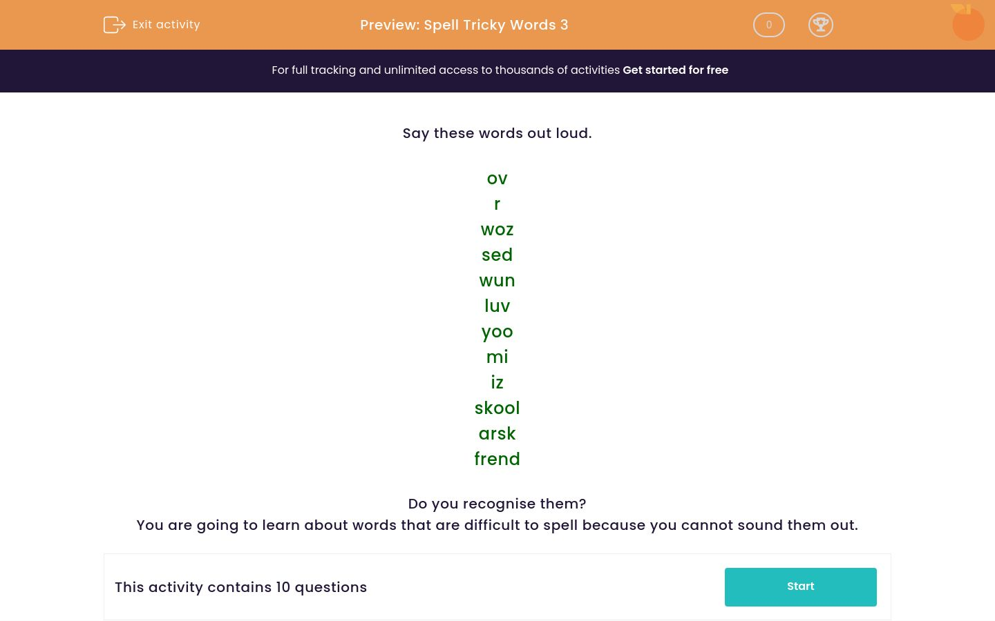 Identify the Correct Spelling of Tricky Words Worksheet - EdPlace