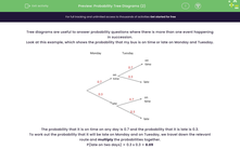 'Probability Tree Diagrams (2)' worksheet
