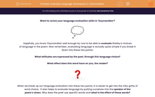'Evaluate Language Techniques in 'Ozymandias'' worksheet