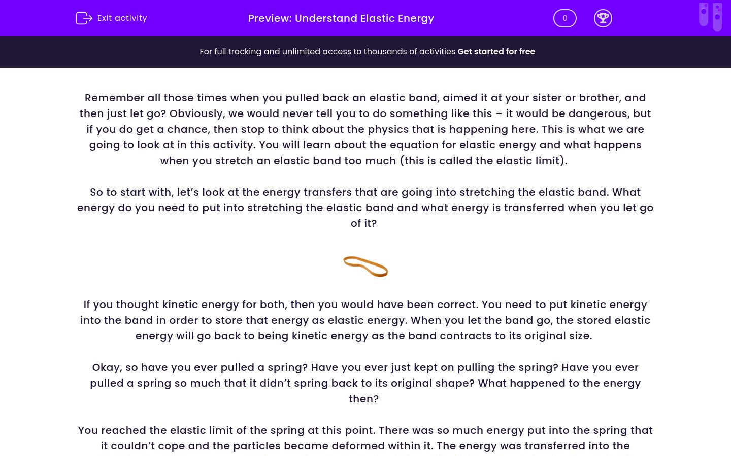Understand Elastic Energy Worksheet - EdPlace